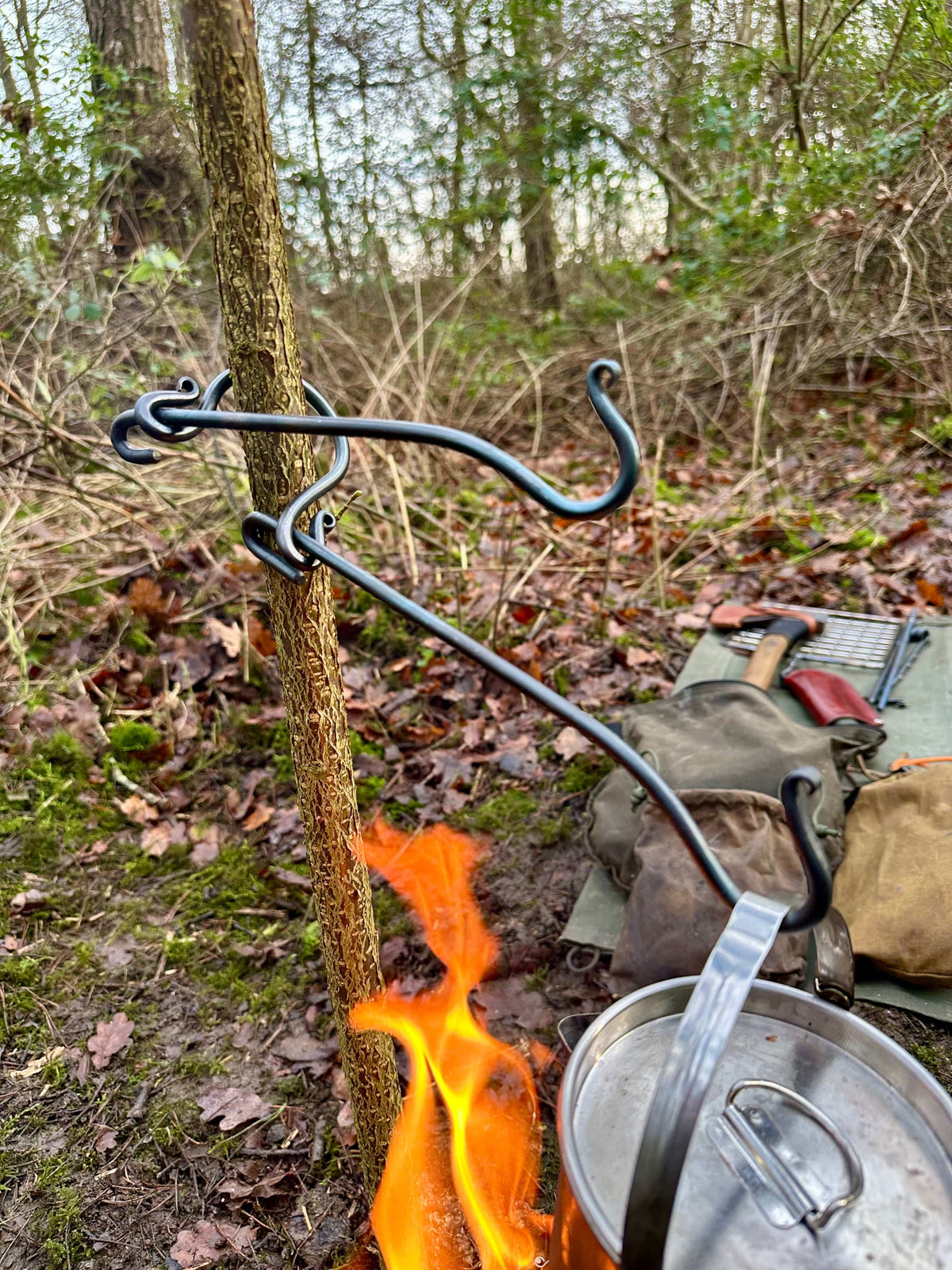Pocket Fire Anchor Lightweight Backpack Fire Anchor for Hanging Billy Cans
