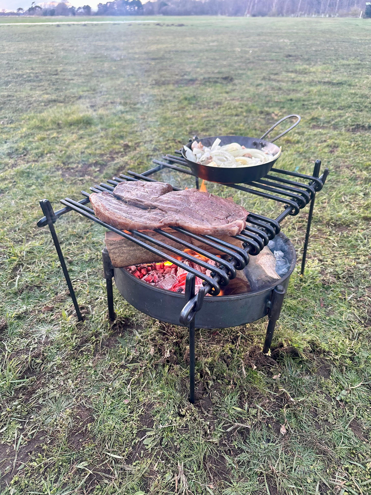 Traditional Old Style Cooking Grill from The Blacksmith Workshop Bushcraft Cooking Equipment