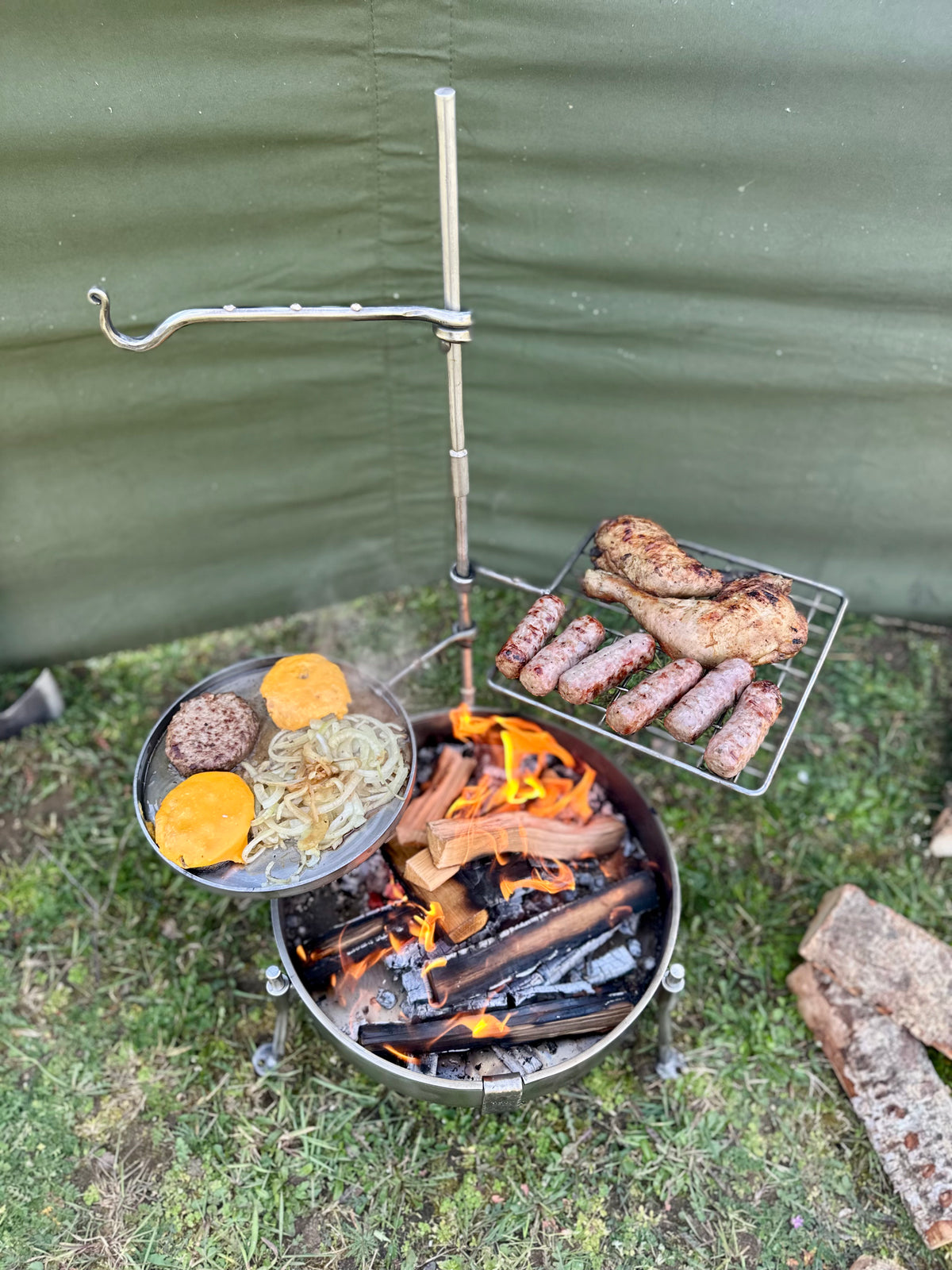 Stainless Steel 35 Fire Pit BBQ