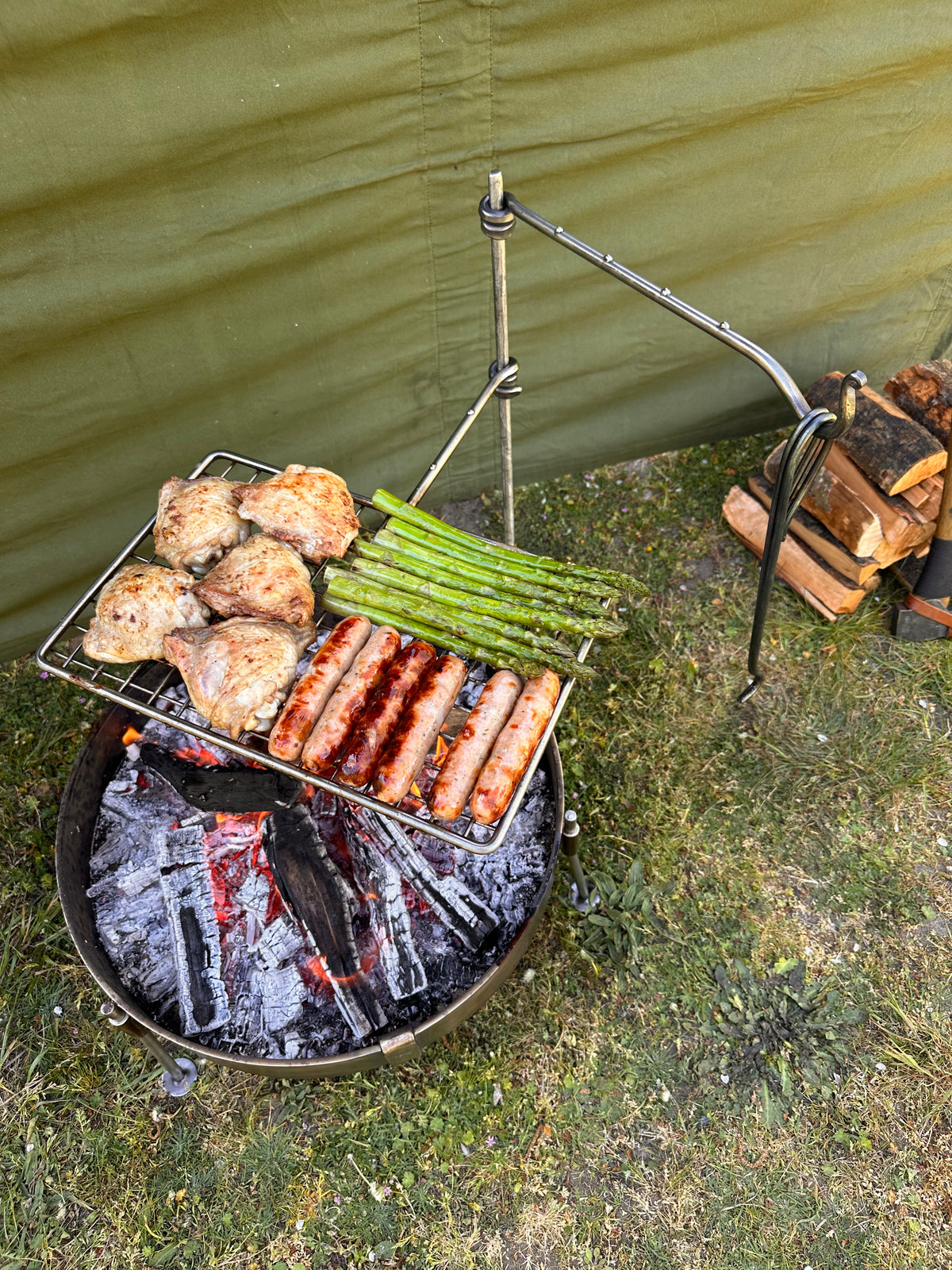 Stainless Steel 2 Arm Grill Fire Anchor