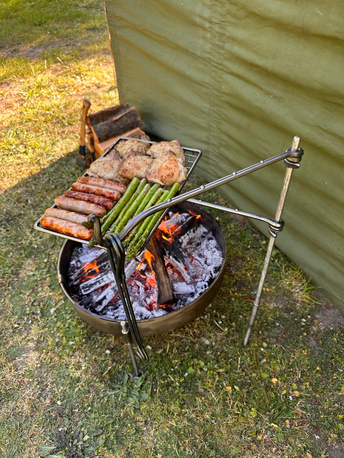 Stainless Steel 2 Arm Grill Fire Anchor