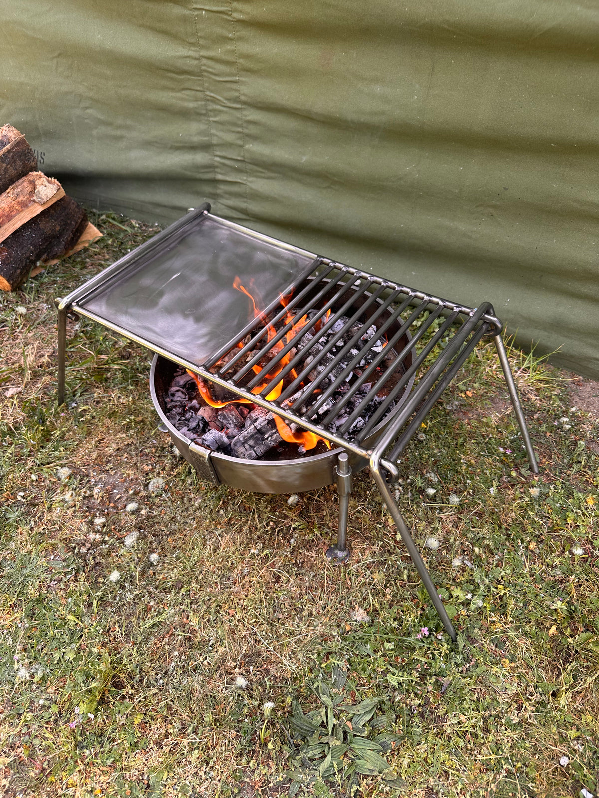 Stainless Steel Medium Split Camp Grill