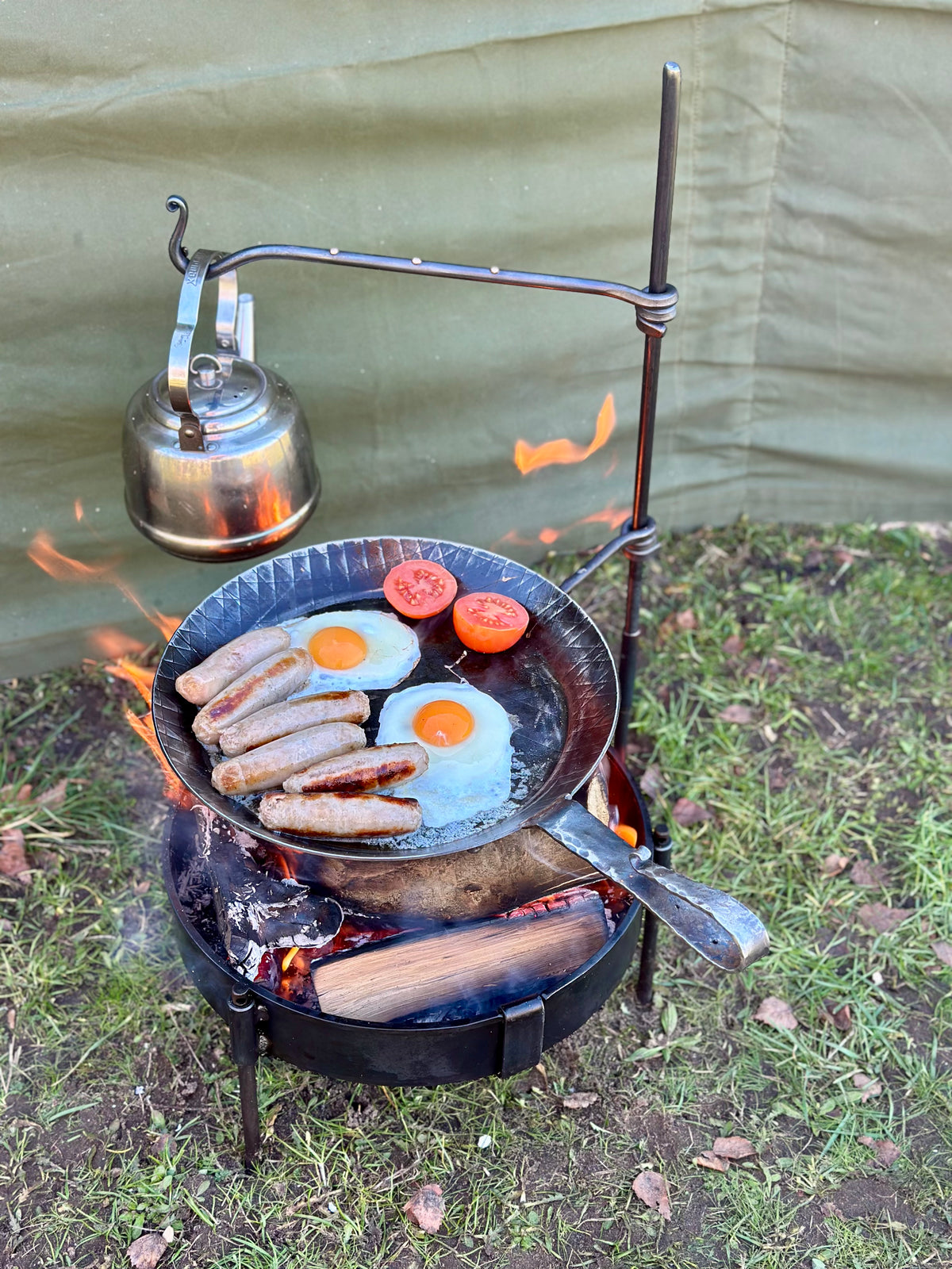 Fire anchor  Cooking Swing Arm Bushcraft and Camping Cooking Set for Hanging and Holding Billy Cans, Skillets 