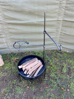 Fire anchor  Cooking Swing Arm Bushcraft and Camping Cooking Set for Hanging and Holding Billy Cans, Skillets 