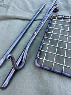 Fire anchor  Cooking Swing Arm. Bushcraft and Camping Cooking Set for Hanging Billy Cans, Kettles with a Grill Arm