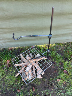 Grill Mini Fire Anchor Portable and compact for Grilling and hanging pot and Kettles