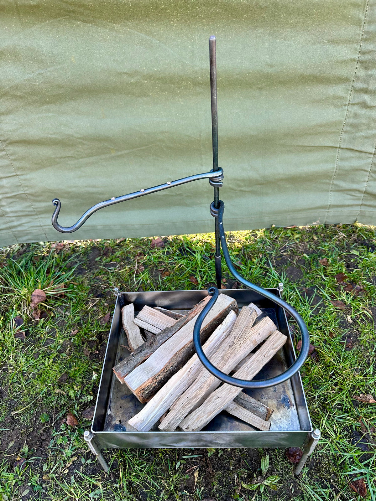Mini Pan Fire for Hanging Billy Cans and Holding Skillets / Frying Pans