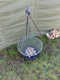 Campfire Tripod  Mild Steel  Handmade  Forged Steel
