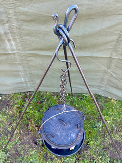 Campfire Tripod  Mild Steel  Handmade  Forged Steel