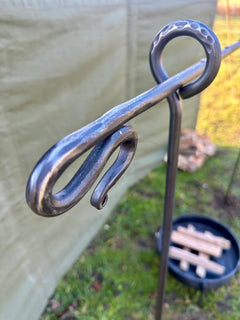 Bushcraft Tripod 12mm Forged Steel Heavy Gauge Tripod Ridge Rack System 