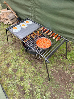 Base Camp BBQ Grill - Skillet Hot Plate Fully Welded - For Large Groups 