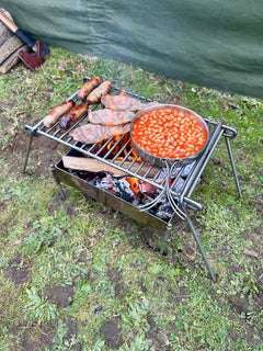 Stainless Steel BBQ Grill - Compact and Robust - Ideal for Camping - Overland - Bushcraft 