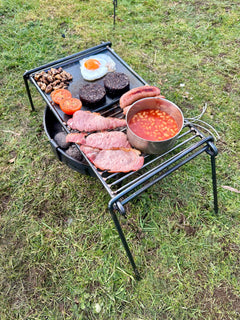 Overland BBQ Grill Heavy Gauge Steel with Skillet Plate