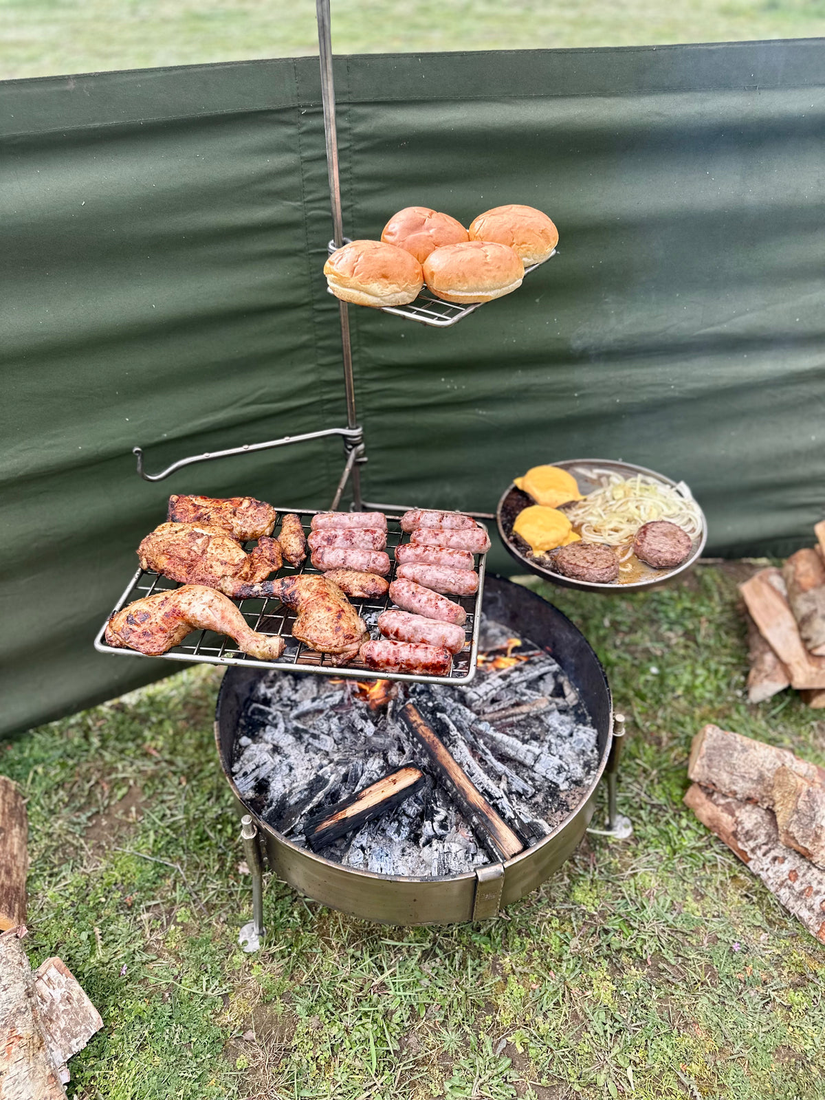 Stainless Steel 50 Fire Pit BBQ