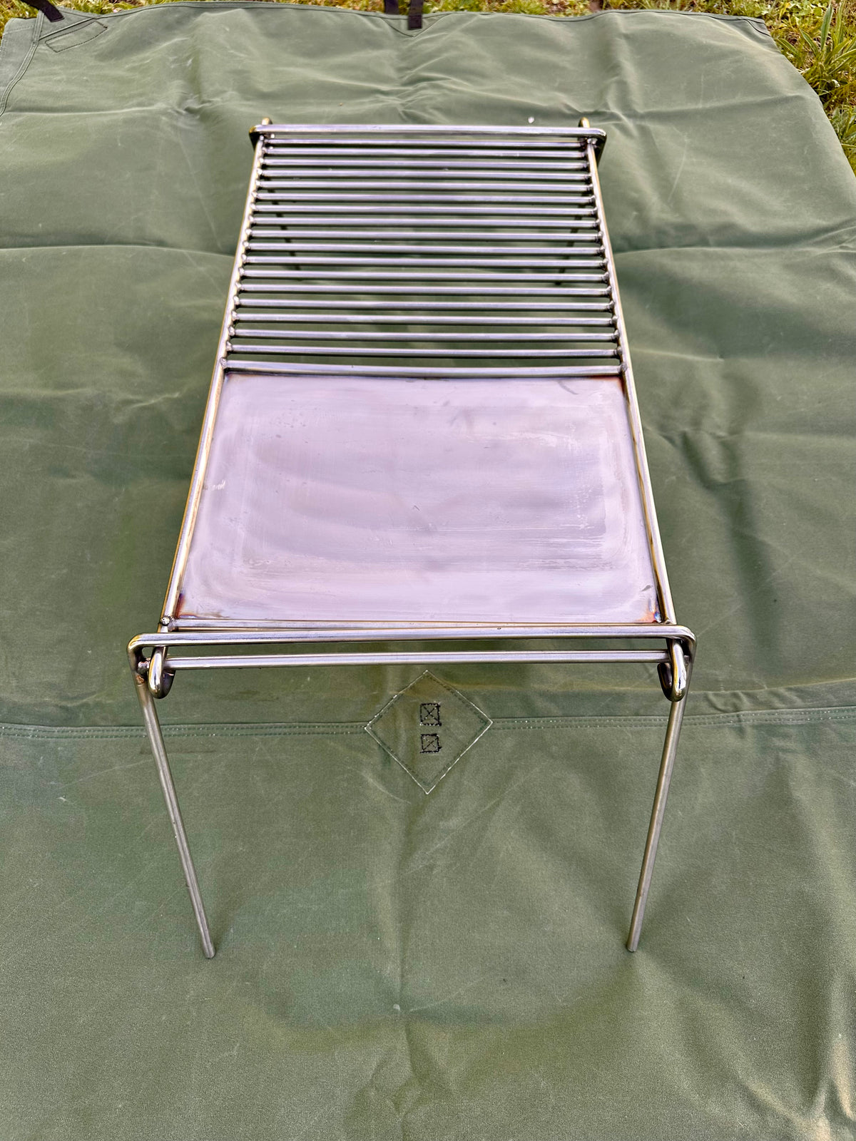 Stainless Steel Base Camp Grill with Hot Plate