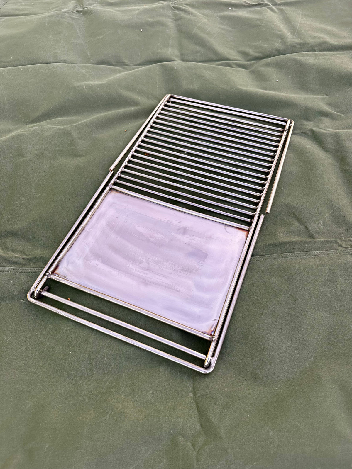 Stainless Steel Base Camp Grill with Hot Plate