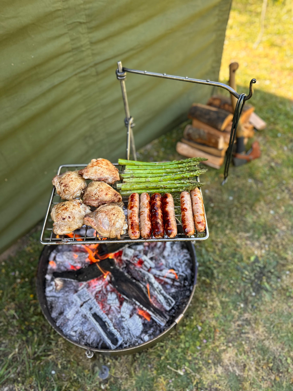 Stainless Steel 2 Arm Grill Fire Anchor