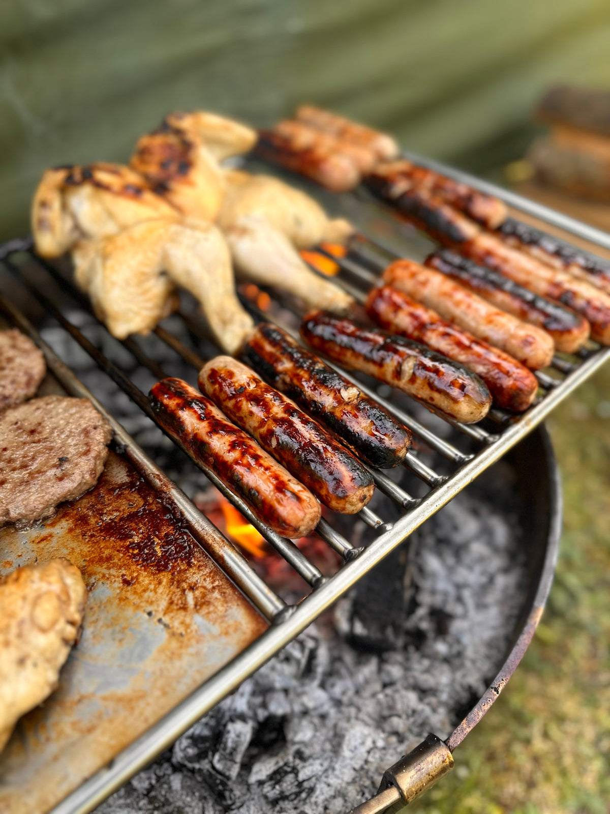 Stainless Steel Base Camp Grill with Hot Plate