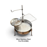 Stainless Steel 35 Fire Pit BBQ