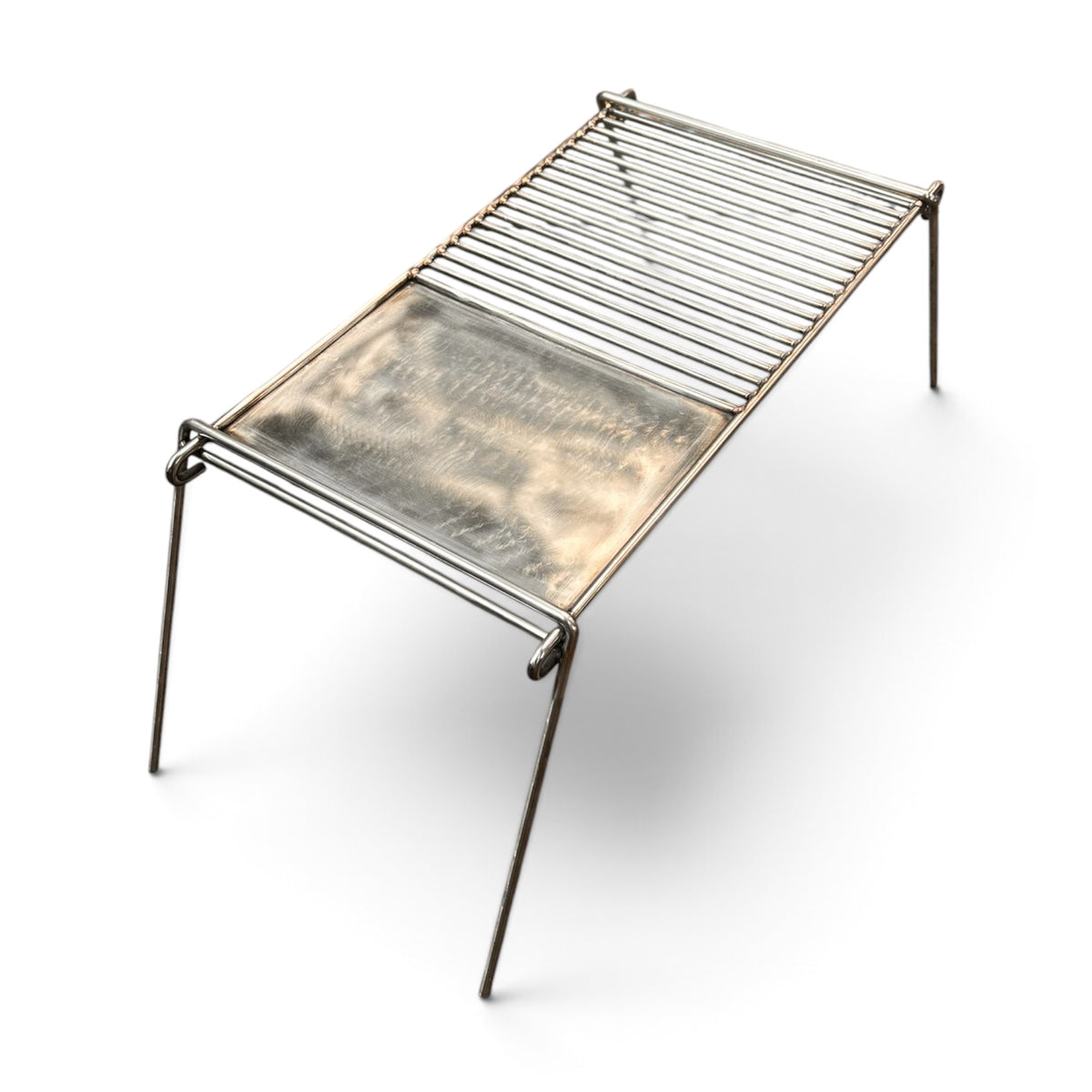 Stainless Steel Base Camp Grill with Hot Plate