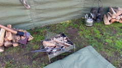 Grill Mini Fire Anchor Portable and compact for Grilling and hanging pot and Kettles