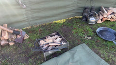 Mini Pan Fire for Hanging Billy Cans and Holding Skillets / Frying Pans